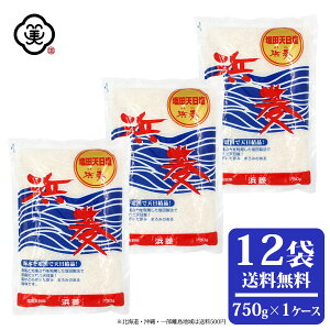 白松 塩田天日塩 浜菱 750g × 1ケース(12袋) 粗塩タイプ 塩田製法 しお 食塩 海水 (中国・江蘇省産) 海外産 平袋 お塩