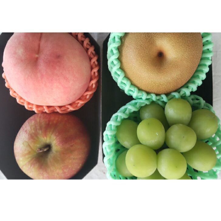 。お試しセット　桃（幸茜）福島県産　梨（豊水）栃木県産　シャインマスカット、山梨県産 シナノリップ長野県産　クール便でお送りします。のサムネイル