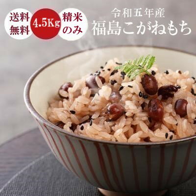 米 もち米 4.5Kg 送料無料 【福島県産 こがねもち 4.5Kg】お米 白米 もち モチ こめ コメ 精米 令和五..