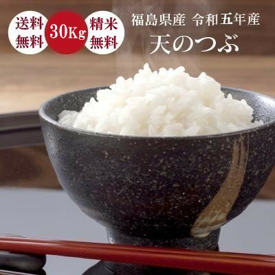 米 30Kg 送料無料 無洗米【福島県産 天のつぶ 30Kg】お米 玄米 白米 こめ コメ 精米 令和五年産 《北海道・九州・沖縄・離島は送料無料ライン対象外》