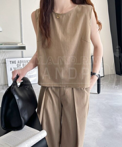 セットアップ レディース きれいめ 春 夏 カジュアル セレモニー 大きいサイズ ブラウス ワイドパンツ 2点セット 上下セット パンツ シンプル ウエストゴム ゆったり OL 無地 ゆったり 可愛い 体型カバー 通学 通勤 普段着 着痩せ 大人 上品 30代 40代 50代