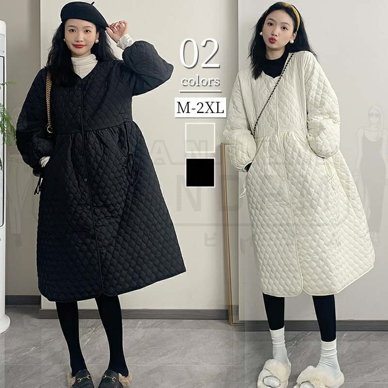 コート ワンピース マタニティ 秋冬 きれいめ 秋 冬 中綿チュニック 中綿 ロングワンピース ロング マキシ 韓国 長袖 Aライン 上品 ゆったり 体型カバー 暖かい 可愛い 厚手 防寒 シンプル カジュアル 大きいサイズ 無地 普段着 上品 黒 30代 40代 50代