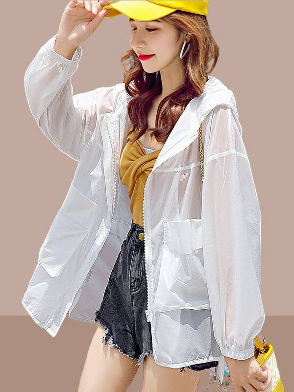 薄手 パーカー UV 涼しい レディース UVカット パーカー 長袖 ラッシュガード フード付き フルジップ 前開き レイヤード風 ゴルフ 体型カバー アウター ゆったり カーディガン 羽織り 冷感 冷房対策 日焼け防止 きれいめ カジュアル 自転車 通勤 アウトドア ビーチ 海 春夏