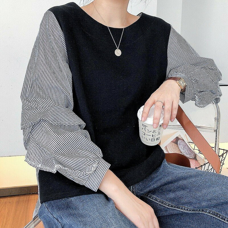 乐天商城 - 「楽天スーパーSALE」 新作 2color シャツ レディース ドッキング ブラウス 長袖 チュニック トップス 春 秋 アウター 花柄 大きサイズ 体型カバー 可愛い シンプル エレガント 春夏秋 韓国風 トップス OL 通勤 おしゃれ 定番 20代30代40代50代 大人