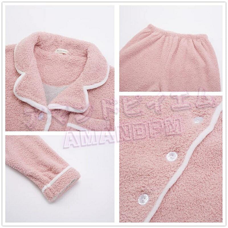 パジャマ ルームウェア もこもこ レディース メンズ 暖かい ふわふわ 肌に優しい 部屋着 上下セット 秋 冬 ピンク 大きいサイズ 20代 30代 40代 50代