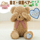 【65cm】【ハートブルードット】【 体重 ベア 重さ 調節あり 刺繍 】生まれた時の重さと一緒 メモリアル テディ ベアー お 名前 出生 誕生 日くま 入り...