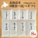 新米 令和5年 白米 送料無料 お米 特A｜北海道米 8種食べ比べギフト(300g/2合×8）特別栽培米 北海道米 ななつぼし ふっくりんこ おぼろづき ゆめぴりか きらら397 ほしのゆめ あやひめ きたくりん｜2023年産 令和5年産 新米