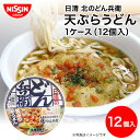 北海道限定 取り寄せ｜日清 北のどん兵衛 天ぷらうどん 1ケース(12個入)｜日清食品 北海道限定 カップ麺 ご当地 グルメ 利尻昆布 出汁 お土産 アンテナショップ nisshin