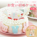 お食い初めケーキ 5号 15cm 4〜6人分 100日祝い お食い初め アイシングクッキー付きデコレーションケーキ