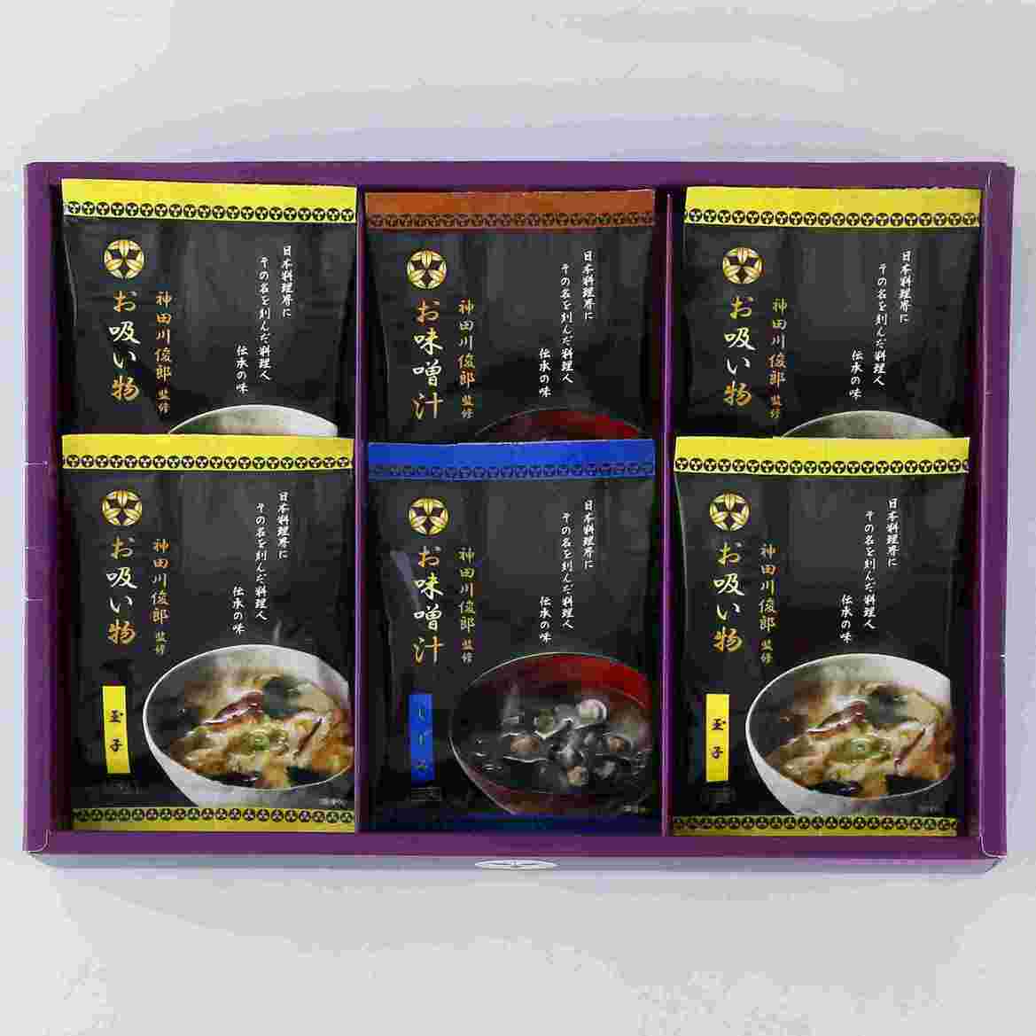 神田川俊郎監修 味和心 お味噌汁・お吸い物・やくみギフト 【雅】 6袋入 FKM-BN フリーズドライ しじみ きのこ 玉子 刻みのり 簡単調理 ギフト グルメ お取り寄せ 詰め合わせ 人気 おすすめ ランキング ※代引不可