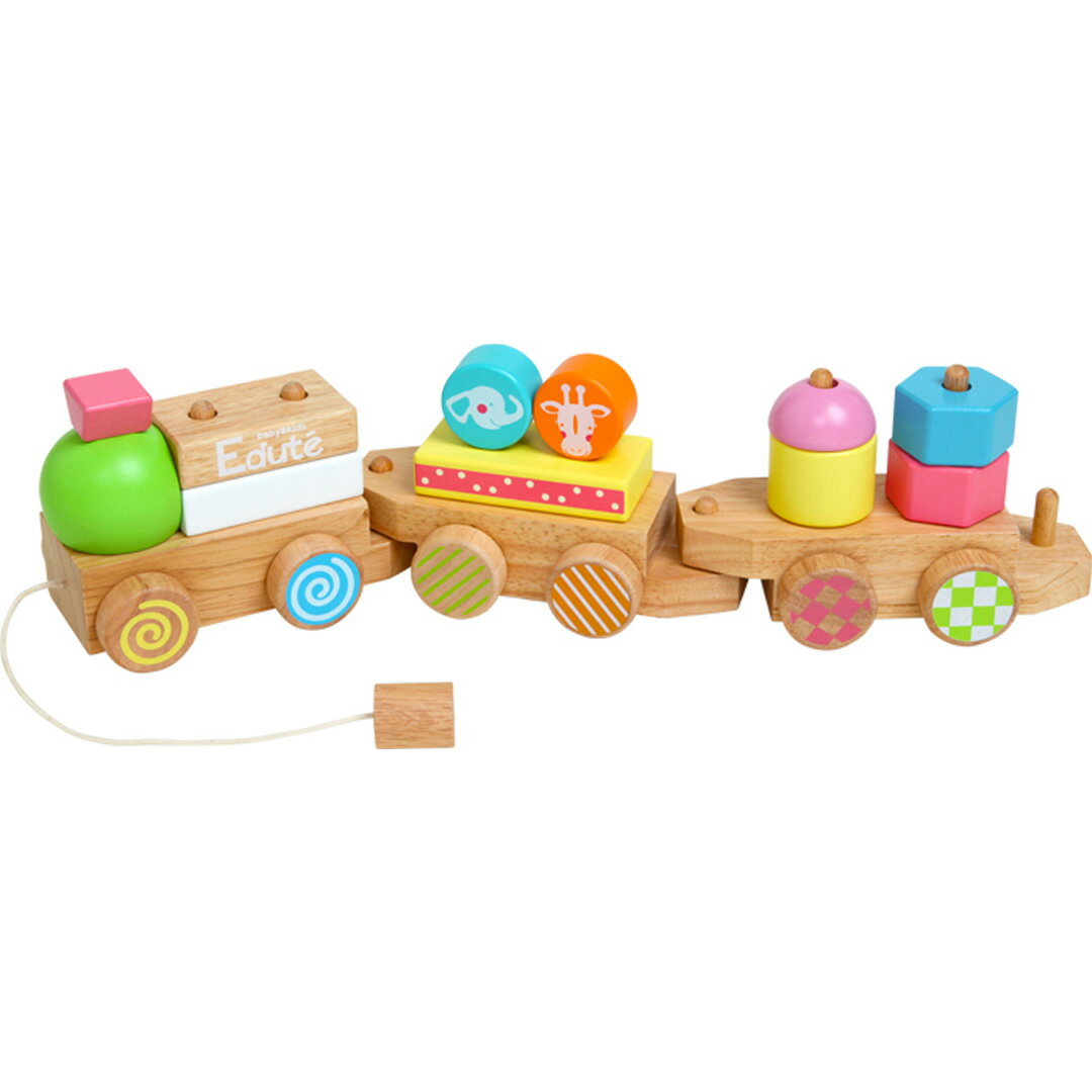 ANIMALプルトイ 汽車 乗り物 動物 つみき 知育玩具 おもちゃ 誕生日 プレゼント 子供 1歳 木製 ベビー 赤ちゃん 幼児 ギフト 出産祝 お祝 贈り物 人気 ランキング ※代引不可