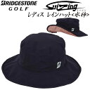 [񂹏i] uaXgSt _ XCW fBX Cnbg BRIDGESTONE GOLF SUIZING LADIES RAIN HAT CPG24W ubN t[TCY(55`58cm) StXq CEFA J ~J΍ [2024Nf]