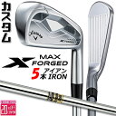 メーカーカスタムクラブ キャロウェイ X FORGED MAX アイアン 5本セット (#6-PW) 右用 2025 Dynamic Gold スチールシャフト...