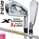 メーカーカスタムクラブ キャロウェイ X FORGED MAX アイアン 5本セット (#6-PW) 右用 2025 Dynamic Gold HT スチールシ...