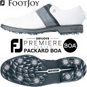 【フットジョイ】 FJ DRYJOYS PREMIERE Packard BOA MEN 039 S GOLF SHOES ドライジョイズ プレミア パッカード ボア メンズ ゴルフシューズ ホワイト/グレー/ブラック(53944W) 7サイズ：ウィズ W/3E 【FOOTJOY】【日本正規品】【2021年モデル】