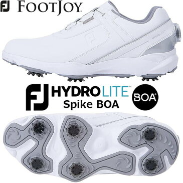 【2021年モデル】【フットジョイ】 HYDROLITE Spike BOA MEN'S GOLF SHOES ハイドロライト スパイク ボアメンズ ゴルフシューズ ホワイト/シルバー(50057) 7サイズ:ウィズ W/3E/BOAシステム【FOOTJOY】【日本正規品】