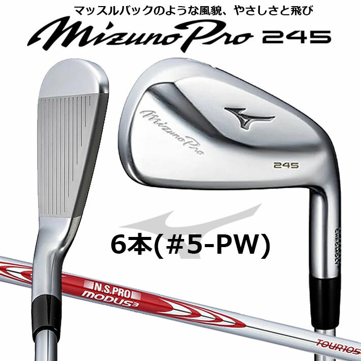 ߥ MIZUNO PRO 245  ߥ ץ 6ܥå(#5-PW)  N.S.PRO MODUS3 TOUR 105...