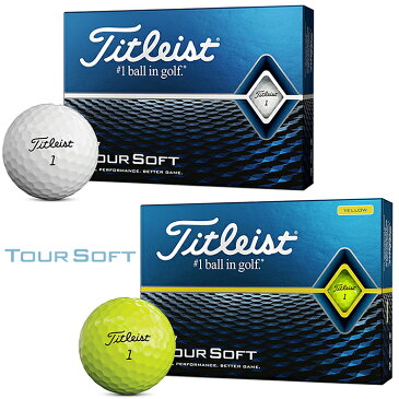 【2020年モデル】【タイトリスト】TOUR SOFT GOLF BALLWhite/Yellowツアーソフト ゴルフ ボール1ダース(12個入り)ホワイト/イエロー新サイドスタンプデザイン【Titleist】【日本正規品】