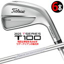 【8/22発売ご予約】タイトリスト T100 4G 2025 アイアン 6本セット(#5-PW) AMT WHITE スチールシャフト メンズ 右用 ゴルフ Titleist 日本正規品