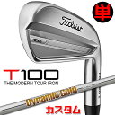 【メーカーカスタム】タイトリスト T100 2023 アイアン 右用 単品(#3、#4、W50) Dynamic Gold 95 スチールシャフトTitleis...