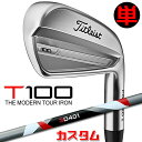 【メーカーカスタム】タイトリスト T100 2023 アイアン 右用 単品(#3、#4、W50) 3D401 カーボンシャフトTitleist 日本正規品