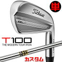 【メーカーカスタム】タイトリスト T100 2023 アイアン 右用 単品(#3、#4、W50) Dynamic Gold スチールシャフトTitleist 日...