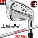 【レフティ/左用】【メーカーカスタム】タイトリスト T200 2023 アイアン 6本セット(#5-P) N.S.PRO 880 AMC スチールシャフトTit...