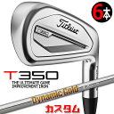 【メーカーカスタム】タイトリスト T350 2023 アイアン 右用 6本セット(#6-P、W48) Dynamic Gold 105 スチールシャフトTitl...