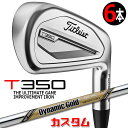 【メーカーカスタム】タイトリスト T350 2023 アイアン 右用 6本セット(#6-P、W48) Dynamic Gold TOUR ISSUE EX スチ...