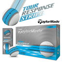 テーラーメイド 2025 ツアーレスポンス ストライプ ネオンブルー ゴルフ ボール 1ダース(12球) TOUR RESPONSE STRIPE TaylorMade
