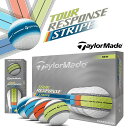 テーラーメイド 2025 ツアーレスポンス ストライプ ネオン マルチ ゴルフ ボール 1ダース(12球) TOUR RESPONSE STRIPE TaylorMade