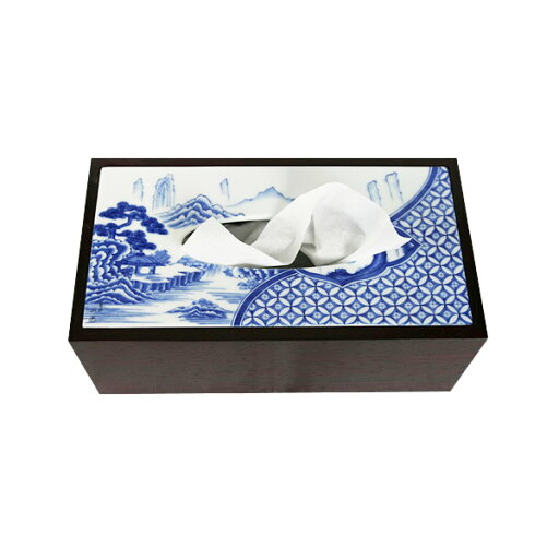 有田焼 伊万里焼 磁器 陶磁器 染付祥瑞 ティッシュボックス ART1-GD002 鮮やかな染付の藍色 洗面所 手洗い リビング 小物 有田焼 伊万里焼 磁器 陶磁器 染付祥瑞 ティッシュボックス ART1-GD002 鮮やかな染付の藍色 洗面所 手洗い リビング 小物
