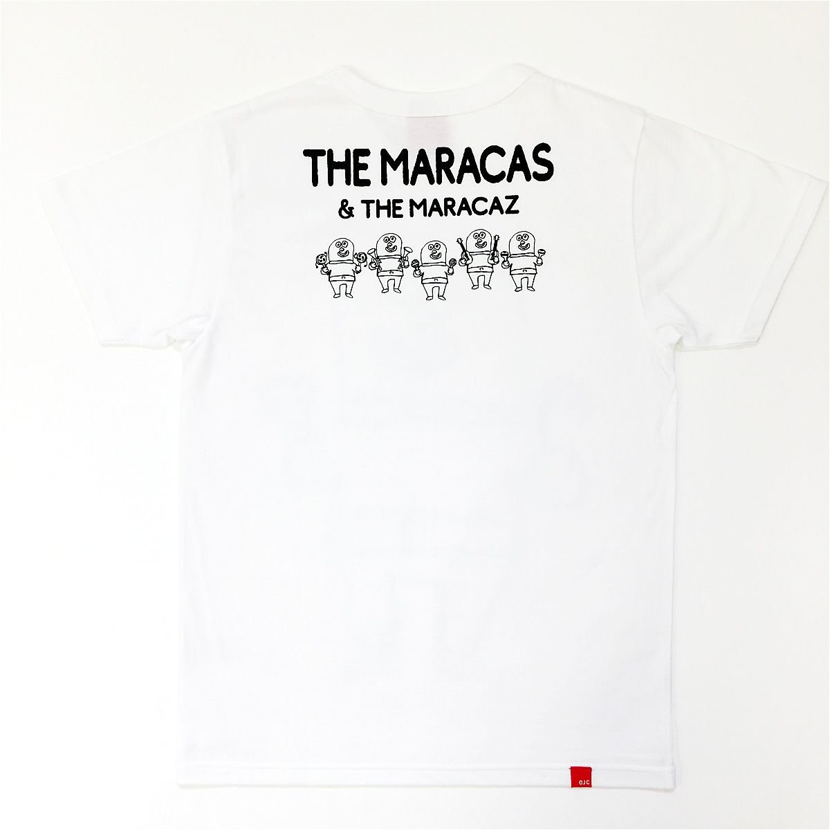 OJICO（オジコ） 半袖Tシャツ 「MARACAS」 （マラカス） メンズLLサイズ 楽器 音楽 ギター マイク 太鼓 ラッパ 親子 お揃い 綿 日本製 Tシャツ ホワイト ベビー キッズ レディース メンズ プレゼント