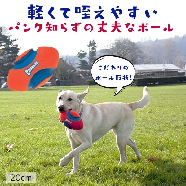 犬用 キックボール [ファンブルフェッチ] パンクしない 咥えやすい 軽い 丈夫 壊れない 頑丈 大型犬 中型犬 Chuckit チャキット