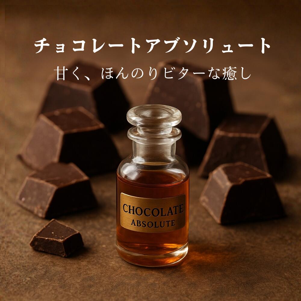 チョコレート カカオ アブソリュート 精油 エッセンシャルオイル フランス産 天然香料 アロマオイル 原料 香水 キャンドル 手作り コスメ 高級 芳香 癒し リラックス 濃厚 甘い ビター ナチュラル アロマブレンド 天然由来 ルームフレグランス