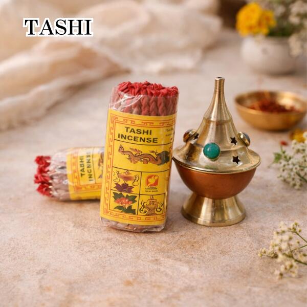 Rakuten - ねじり香 ロープインセンス タシ Tashi Rope Incense お香 ネパール 天然ハーブ 手作り ナチュラル 瞑想 リラックス 浄化 香彩堂 チベット香 空間浄化 天然素材 伝統香 ハンドメイド