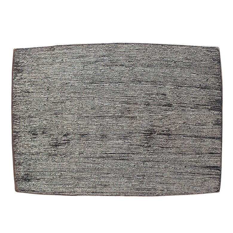 炭華 フラットレクタンギュラープラター 30.5cm