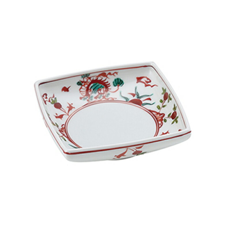 錦花麒麟萬歴　角丸四・五寸浅鉢のサムネイル