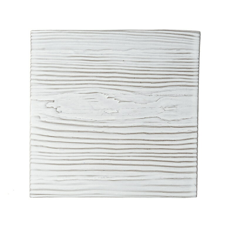 洞木　足付正角トレー 23cm 粉引(3)