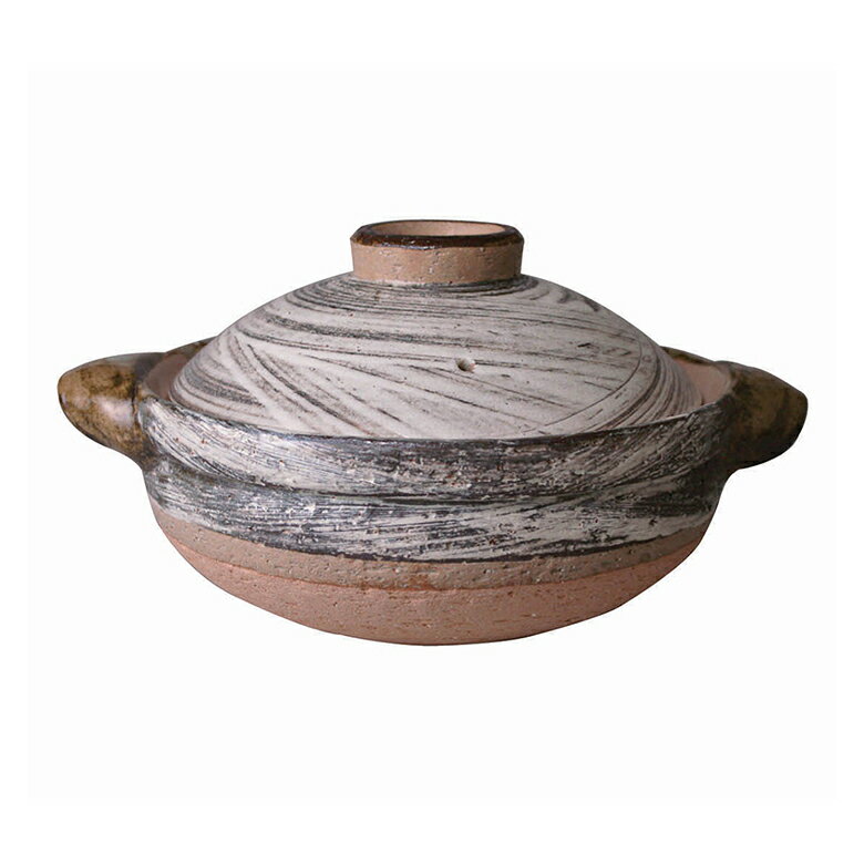 伊賀土鍋　刷毛目　中（2~4人用）