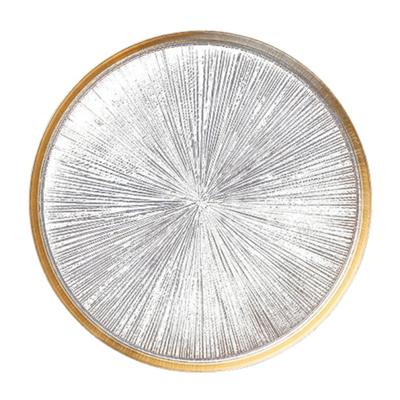 ANGLE アングル　インクロースプレート 28 ゴールドフォイル ＜ガラス / クリスマス / パーティー / 切立皿 / おもてなし / ゴールド＞