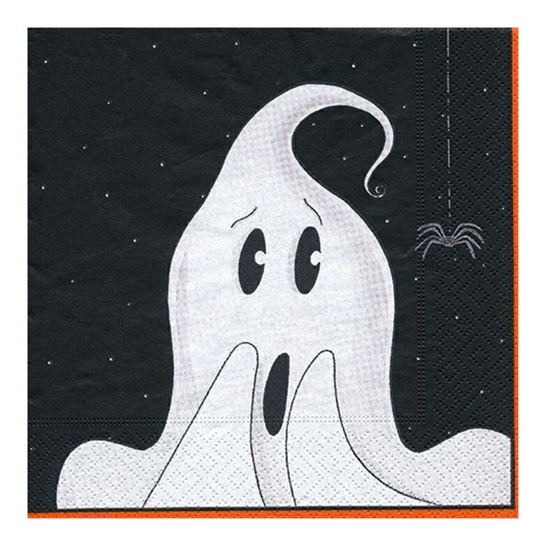 【期間限定ポイント10倍】ペーパーナプキン caspari ゴースト 5枚入り <ハロウィン / パーティー> - 在庫がなくなり次第納期未定