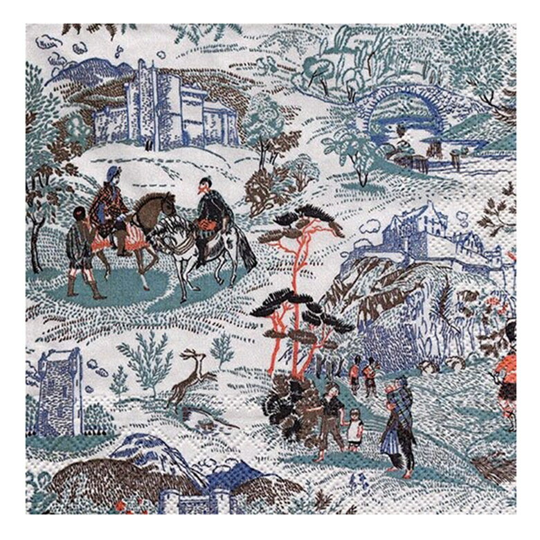 【70%オフ！】【在庫入れ替え数量限定セール】ペーパーナプキン SCOTTISH CASTLES 5枚入り ＜ヴィクトリア・アンド・アルバート / シノワ＞