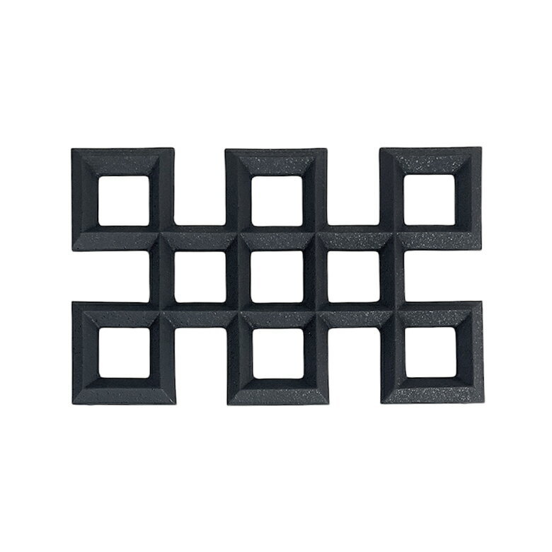 鍋敷 長手組格子 ＜和食器 / 鋳鉄 / 鍋敷き / ブラック / 和モダン / 鋳物 / 釜敷 / 山形鋳物＞