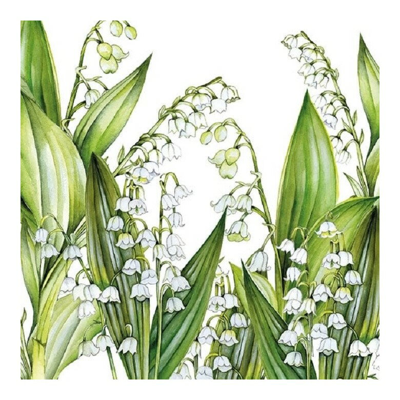 ペーパーナプキン SWEET LILY（すずらん） 5枚入り ＜すずらんの日 / Jour de mugue / Fleurs＞