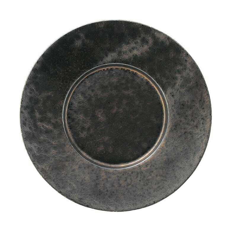 【20%オフ！】【秋の和食器フェア】尚/sho リムプレート 24cm ＜和食器 / ブロンズ / 和モダン / 中皿＞