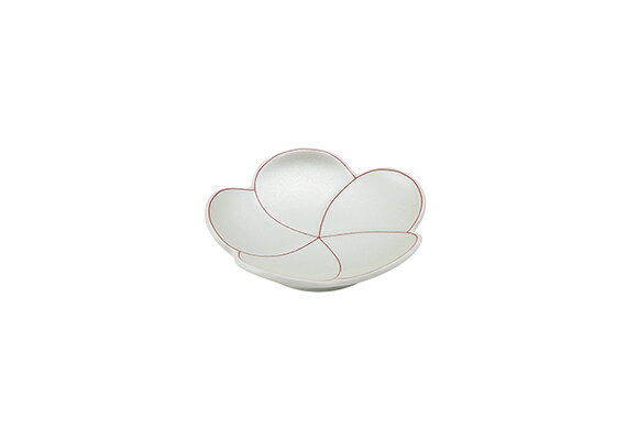 錦捻り銀　梅型小皿