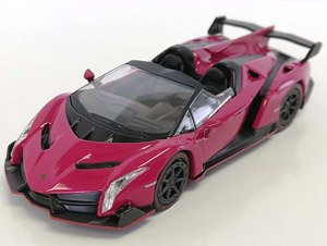 1/64 ミニカーシリーズ【07 ランボルギーニ ヴェネーノ ロードスター マゼンタ】ブンカオリジナル