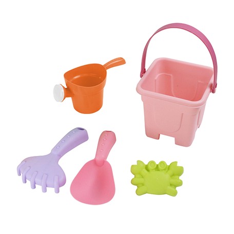 おふろ・おすなば・水あそび【GO!GO!おあそびたいむ やわらかバケツセット ピンク】マルカ