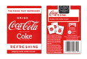 カードマジック プレイングカード【バイスクル BICYCLE COCA COLA バイスクル コカ・コーラ】マツイゲーミングマシン コカ・コーラ社オフィシャルのオリジナルバイスクルです。 BOXやカードに使用されている色はコカ・コーラの象徴的なレッドカラー。 フェイス面にはおなじみのサークルロゴがデザインされています。 これでゲームをするときは、傍らにコカ・コーラを置いて楽しみましょう！ コークファンなら迷わずGET！！ サイズ：63mm×88mm（ポーカーサイズ） 紙製 U.S.P.C社製 メーカー希望小売価格：700円(税抜) ★トランプ・カードゲームのページはこちらです♪ ★おうち時間のページはこちらです♪